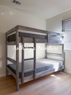 New twin bunk bed and mattress