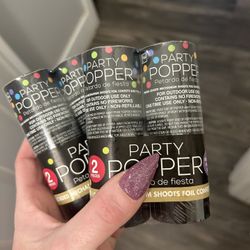 Baby Shower Reveal Poppers 2 Pk- Blue For Boy