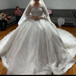 Custom Made Ball Gown Wedding Dress 
