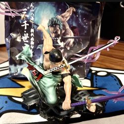 Roronoa Zoro Pirate Hunter Statue Figure One Piece 3 Sword Style 3000 8 Inch Tall Figure 