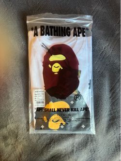 Bape White Tee/ MCM Black S