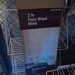 2" Faux Wood Blind WHITE 52'' w x  72" l