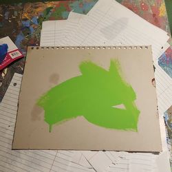 Abstract Art Sketchbook with Vibrant Swatches
