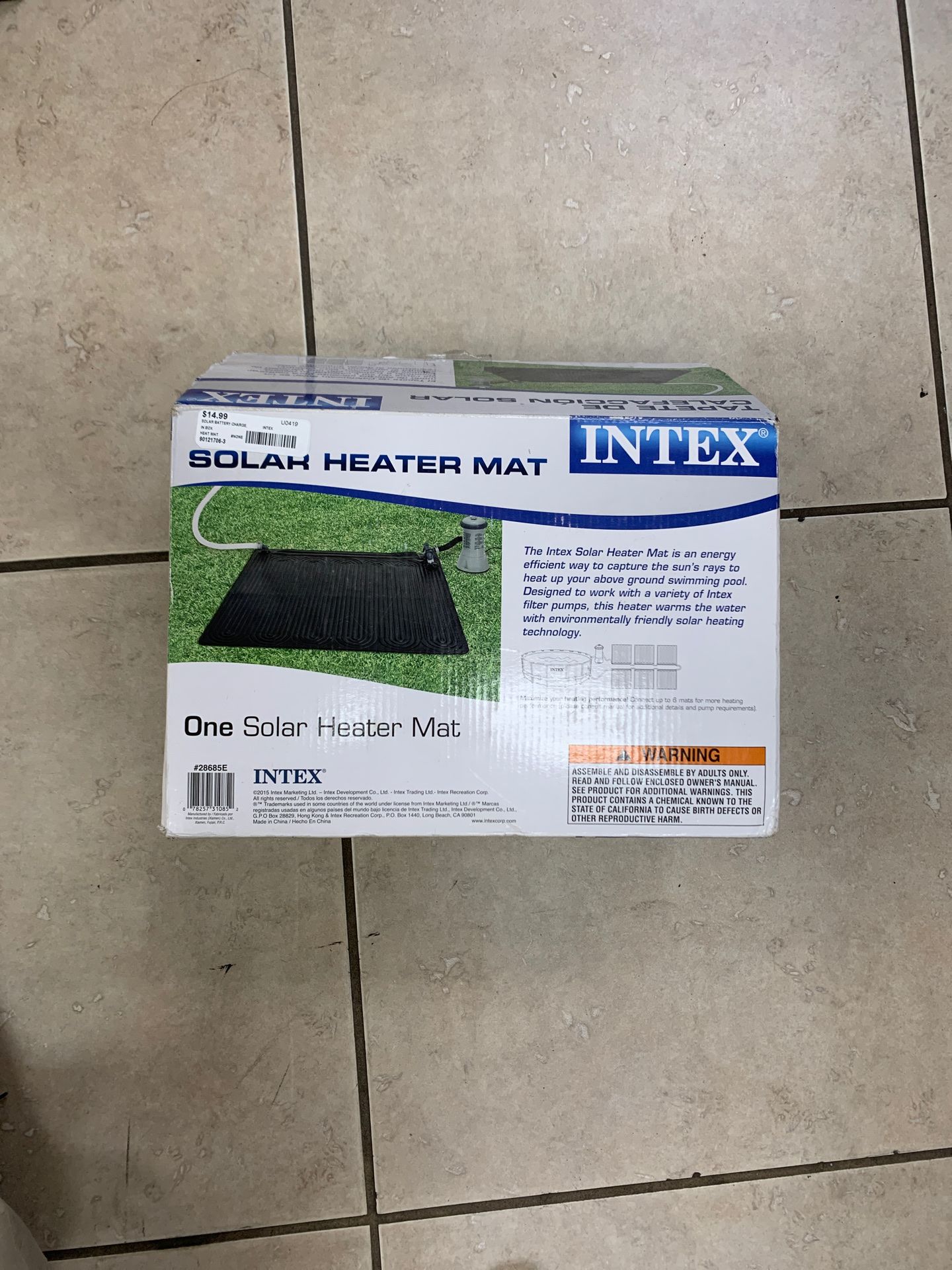 Solar heater mat