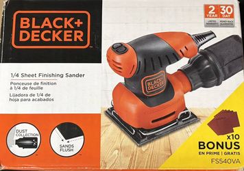 New Black Decker Corded Compact 1/4-Sheet Finishing Sander