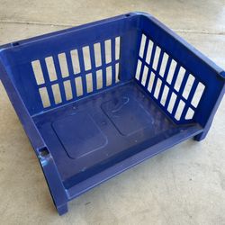 3 Stackable Plastic Open Bins. Set Of 3. Used