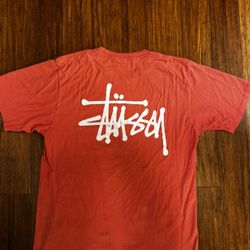 Salmon/Orange Stüssy T-shirt