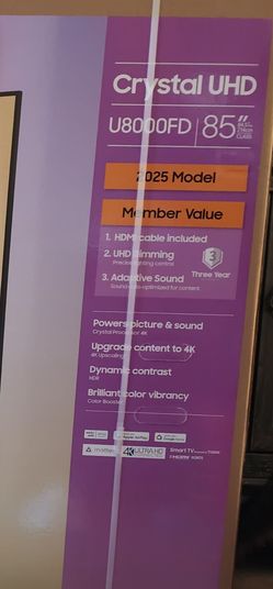 Brand New Samsung 85" Crystal UHD UN85U8000F 4K Smart TV