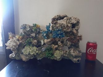 Aquarium Rock Coral Plastic Ornament