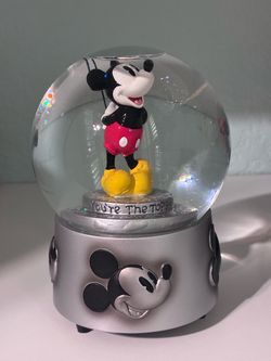 Vintage Enesco Disney Mickey Mouse “You’re the Tops!” Musical Snowglobe