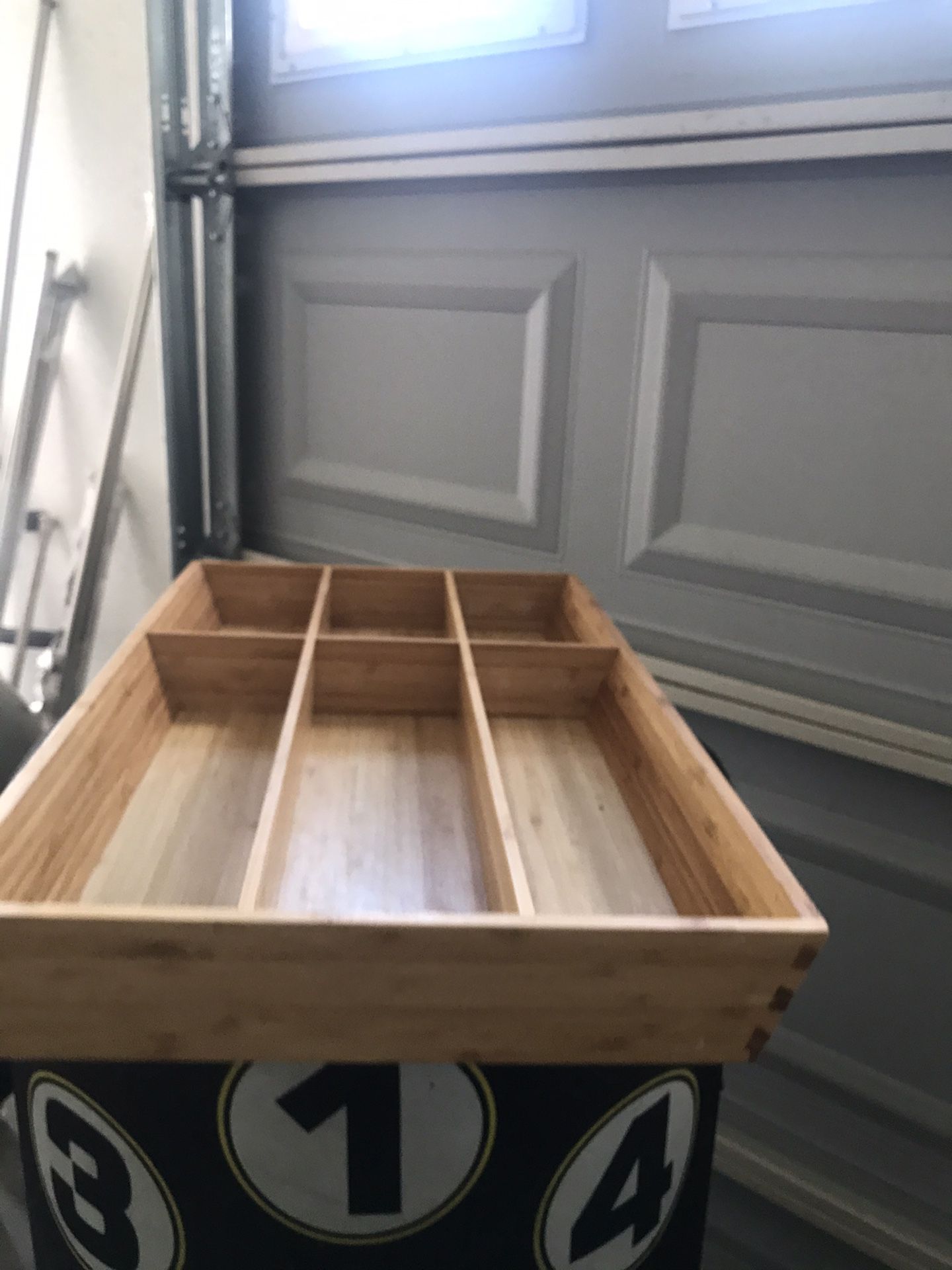 Wood kitchen drawer organizer