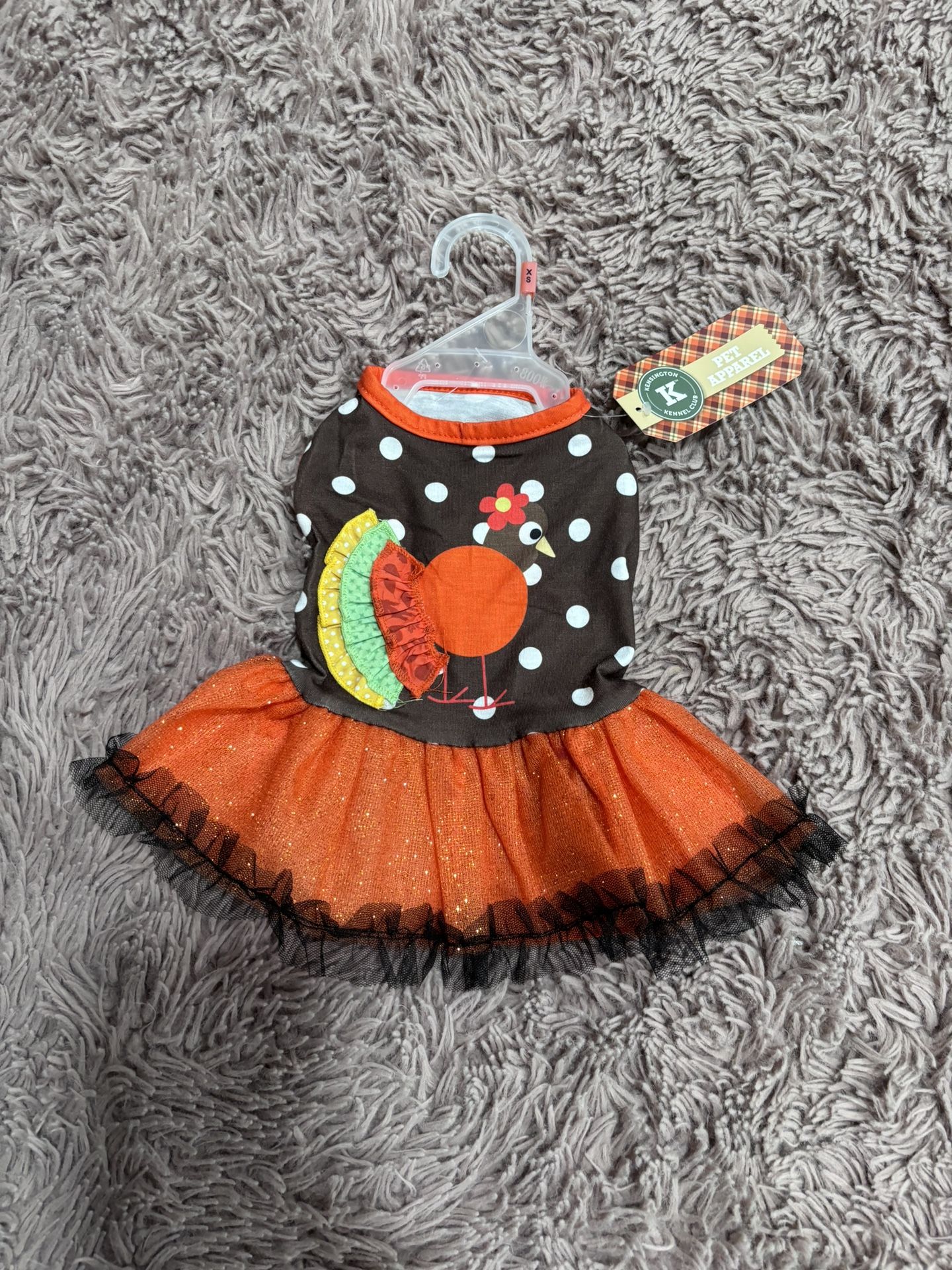Kennel Club Turkey Thanksgiving Dog Apparel Dress XS