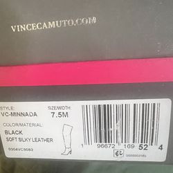 Vincecamuto  leather boots black new 