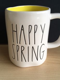 Rae Dunn Happy Spring Mug (Yellow Interior)