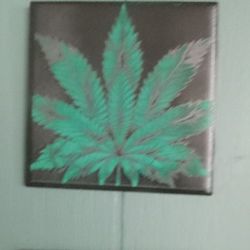 Pot Leaf Ceramic Tile 