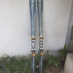 K2 MOD 167cm Parabolic Shaped Snow Skis with Salomon Bindings EX COND