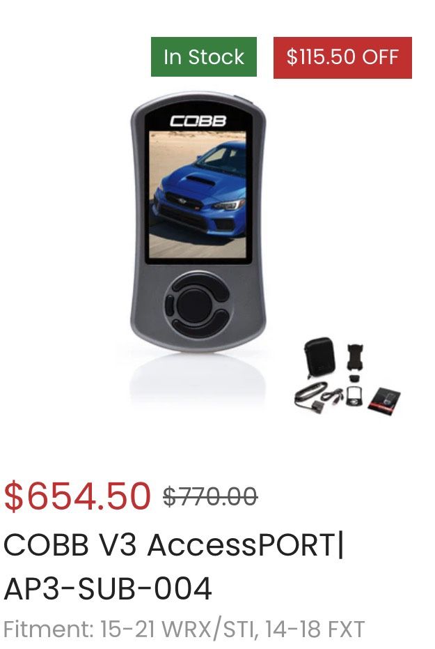 New Never Used Subaru Cobb V3 And Other Stuff