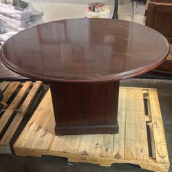 Round Wooden Table