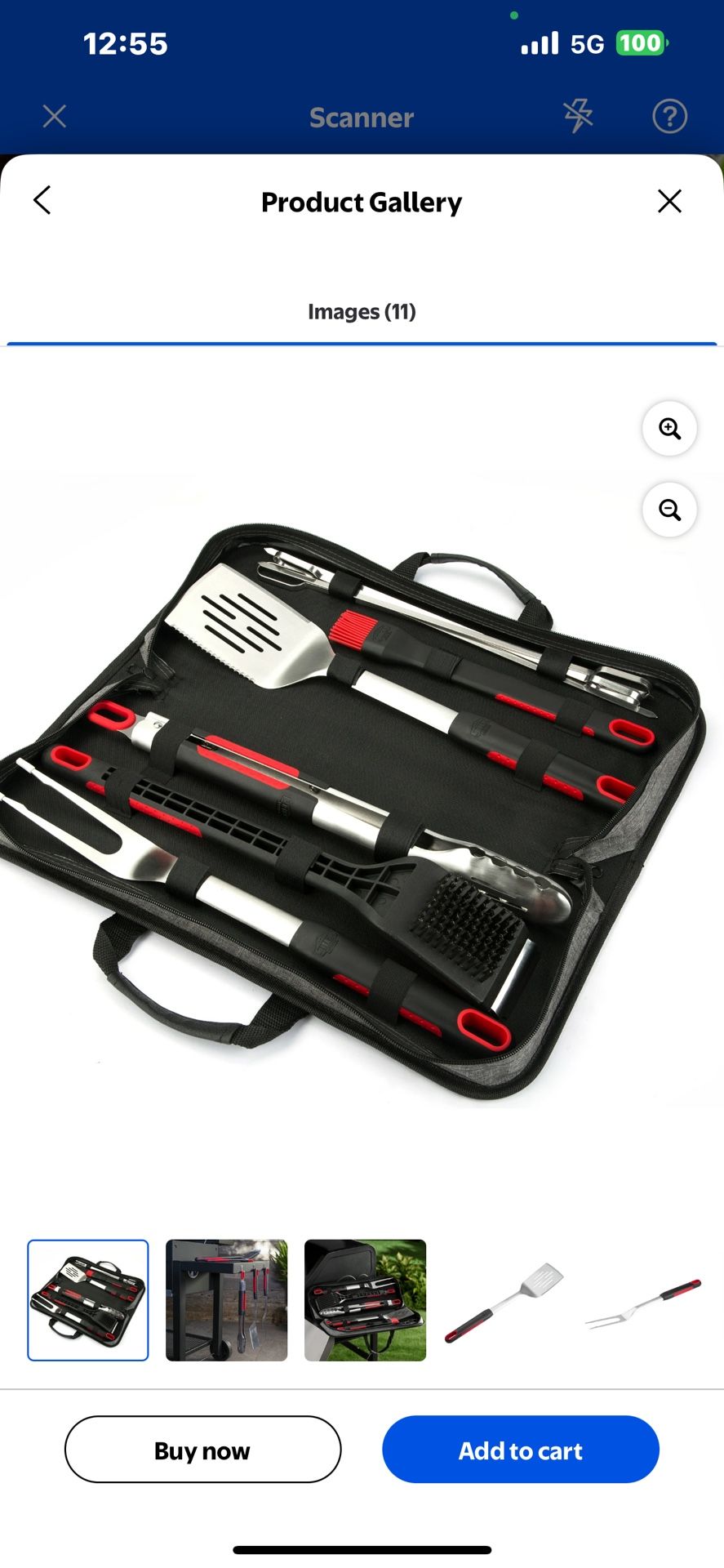 Expert Grill SS BBQ Grill Tool Set 10 Pieces,Include Spatula,Tong,Fork,Brush and Skewers Brand New