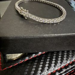 925 sterling silver Moissanite bracelet 6.5inches