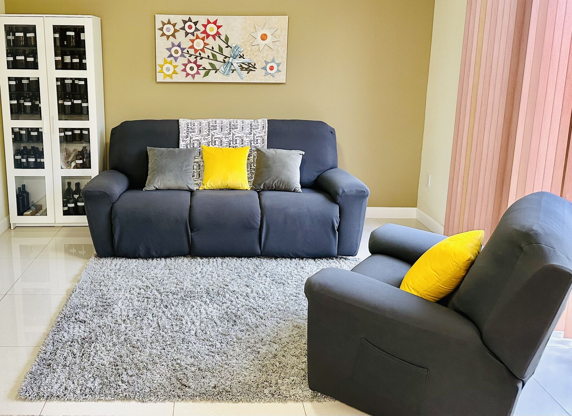 Electric Recliner Sofa Set