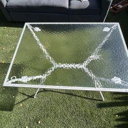Glass Garden Table Good Conditions 
