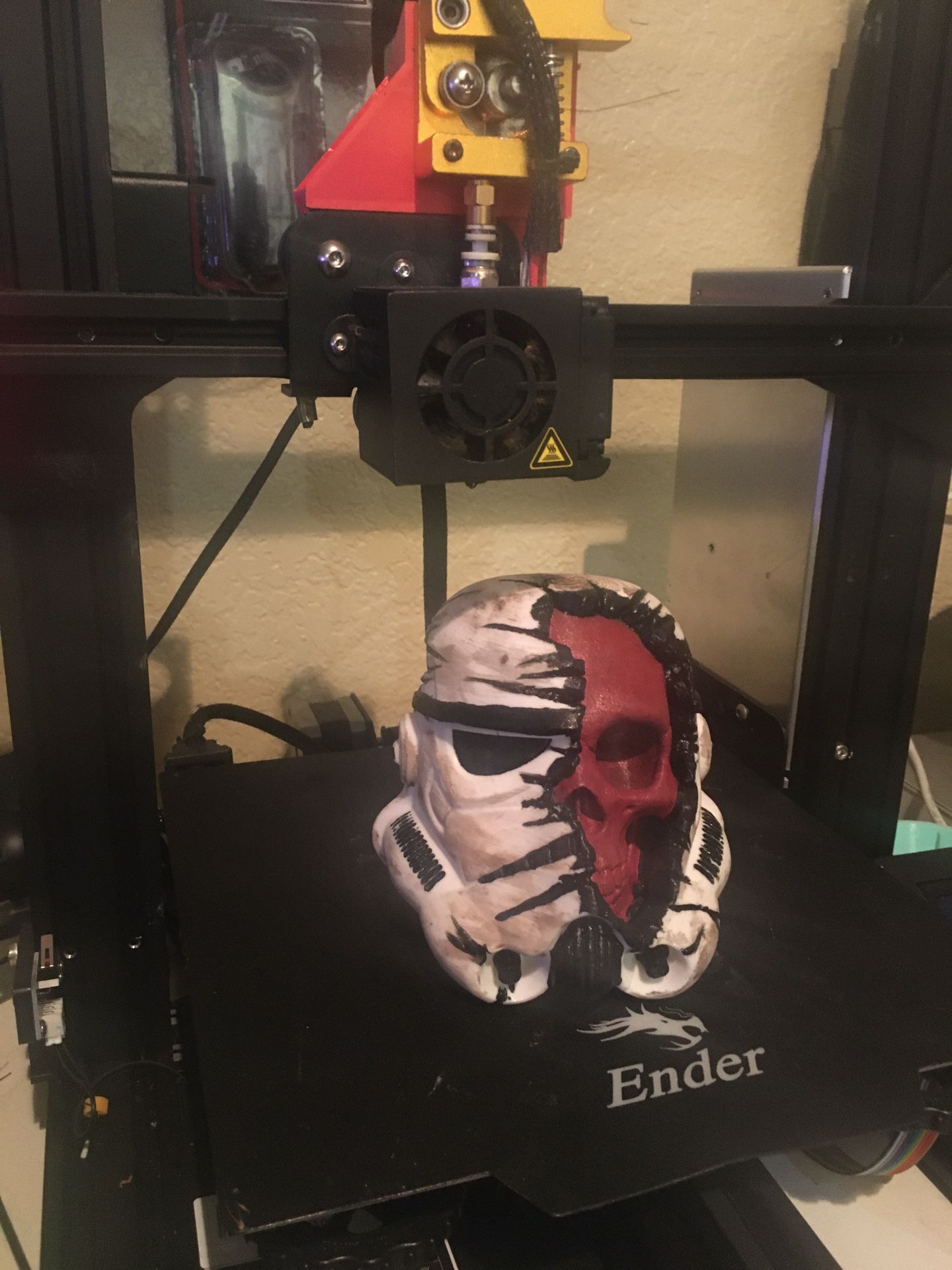 Hand painted 3D printed stormtrooper skull