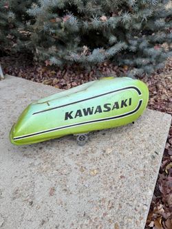 Vintage Kawasaki Motorcycle Gas Can