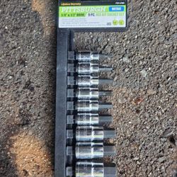 NEW!!  Pittsburgh 9 Pc. Hex Bit Socket Set