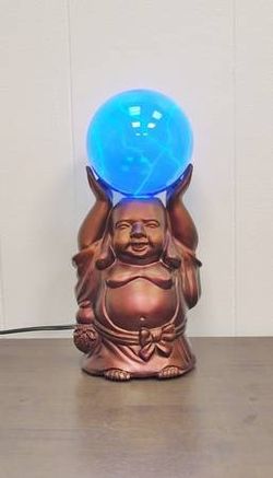 12" Buddha Statue Static Lighting Globe Lamp