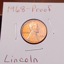 1968  Proof , Lincoln Cent .