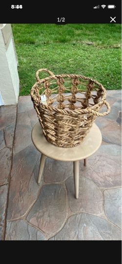 Woven Seagrass Basket with Handles