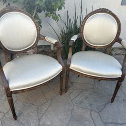 Antique/vintage French captain chairs