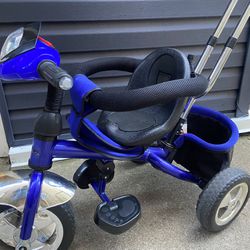Kids Blue Tricycle stroller 