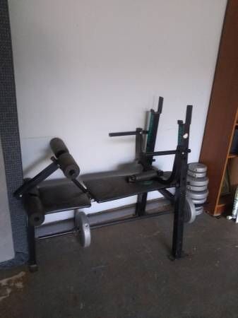 Weight Lifting Bench (With Weights)