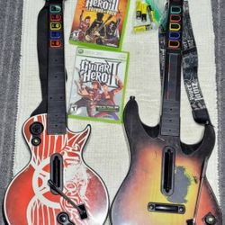 Wireless Xbox 360 Guitars And Games 