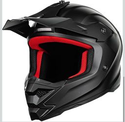 Matte Black Motocross Off-Road Helmet (L)