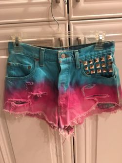 Ombré Levi denim shorts
