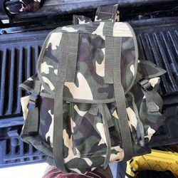 Canvas Camo Backpack, Since Closure With Cover Flap