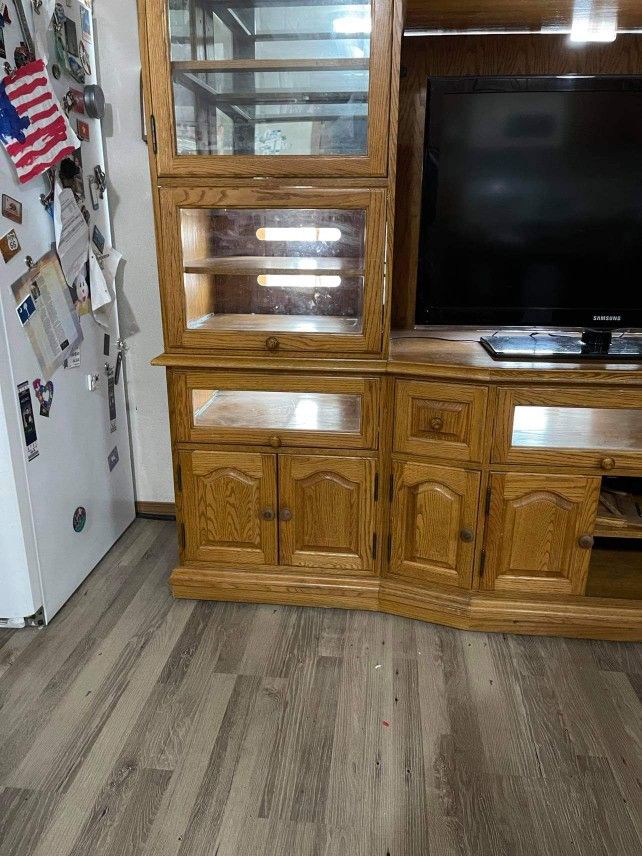 Japanese OAK entertainment Center