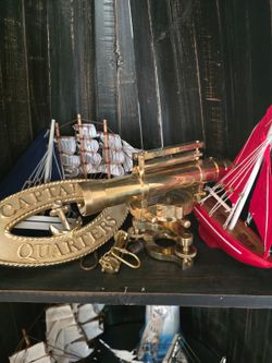 Brass Nautical Dumpy Level / Surveyor’s Level – Maritime Decor