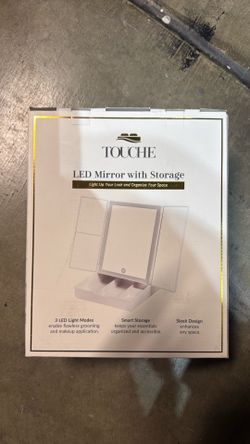 Touche led mirror with storage new in box