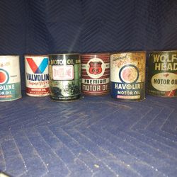 Old Oil Cans Full