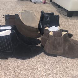 Men's Suede Ankle Boots Casual Pull-On Desert Shoes Lot— Size 9 Bundle Deals