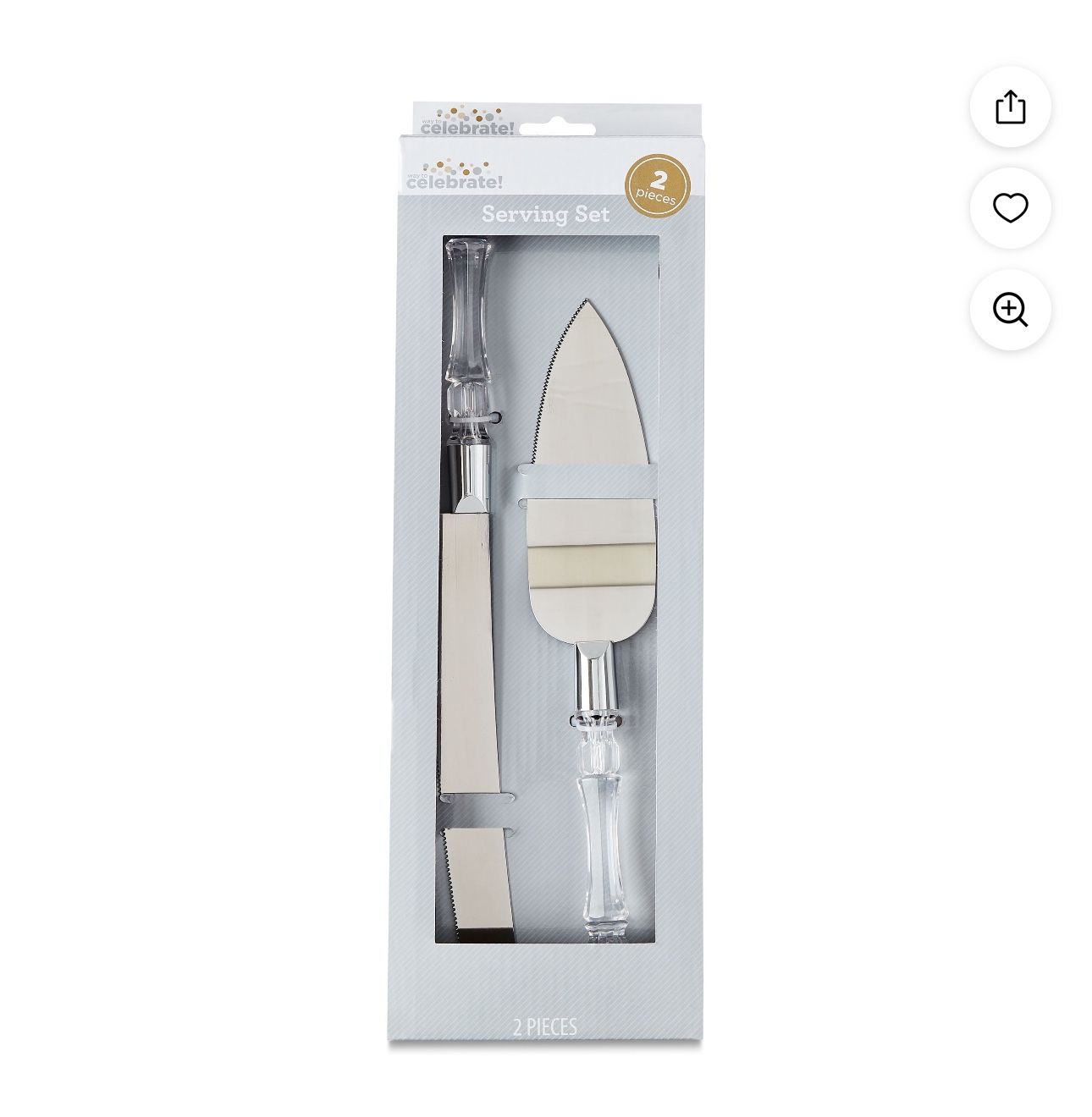 Juego De Porcionadores Para Pastel 2 Piezas Con Mango De Acrílico Transparente (nuevos )