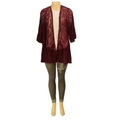 Time and Tru Sz S Lace Kimono Women