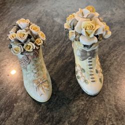 2 Carved shoes For $15
