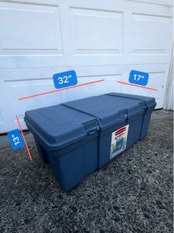 110 qt Rubbermaid, a well-known American brand large storage bin