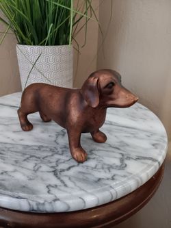 $15 Copper/Brown Ceramic Color Weiner Pup. Adorable 
