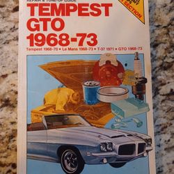 Book Repair Manual For Pontiac GTO & Tempest 